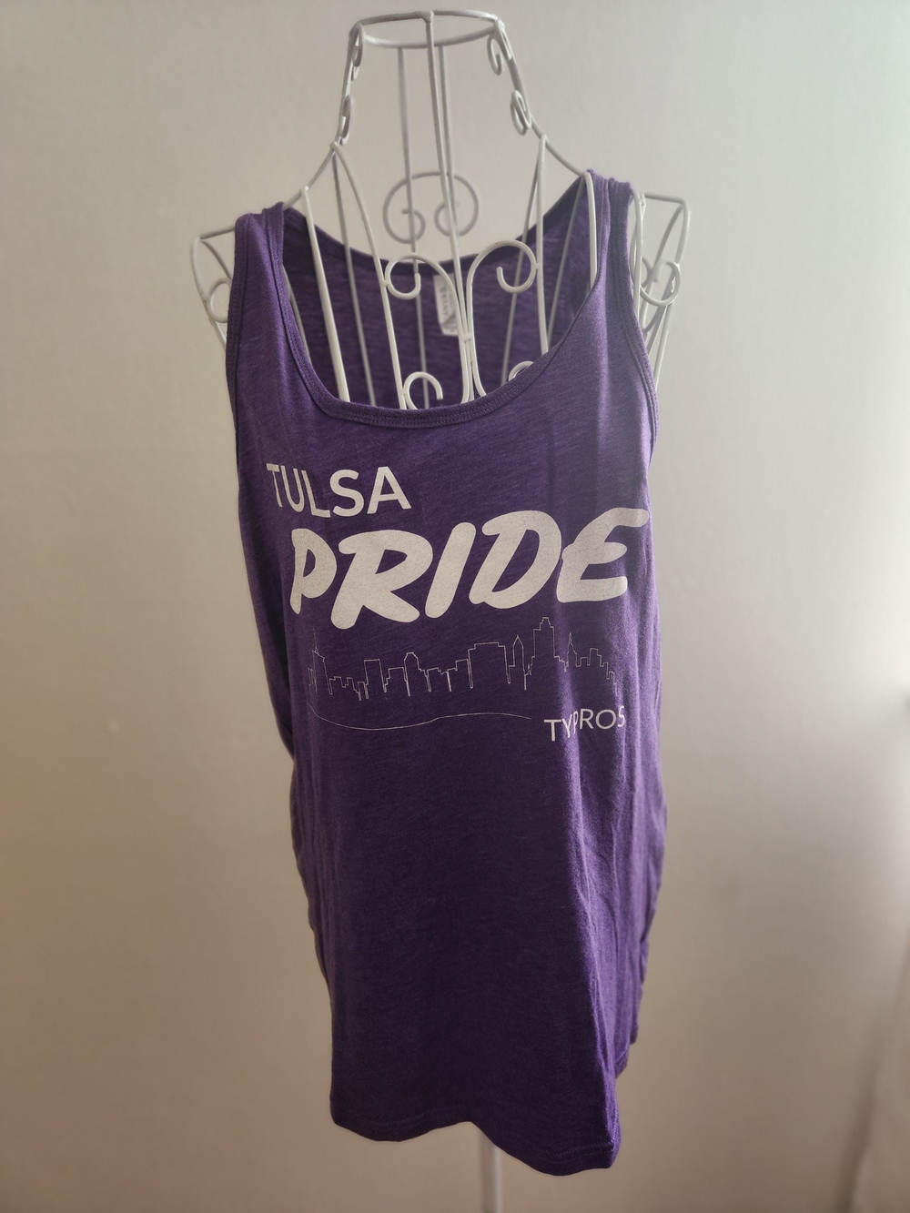 Bella + Canvas Tulsa Pride TYPROS Graphic Tank Top Purple Medium